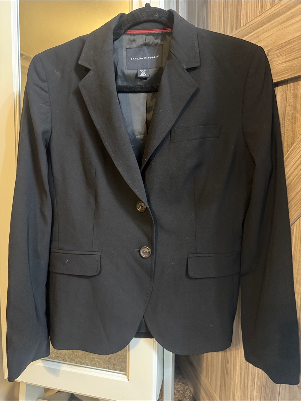 Banana Republic Black Women's Two-Button Tailored Blazer